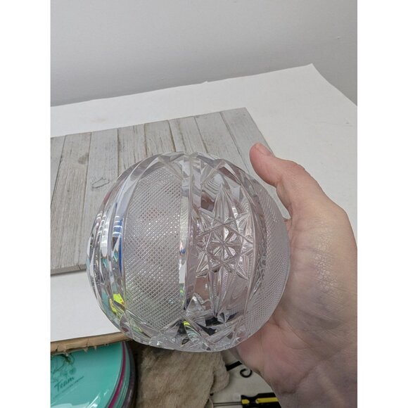 Crystal Tea Light Candle Trinket Bowl Holder 3 3/4" Cut - Picture 5 of 5